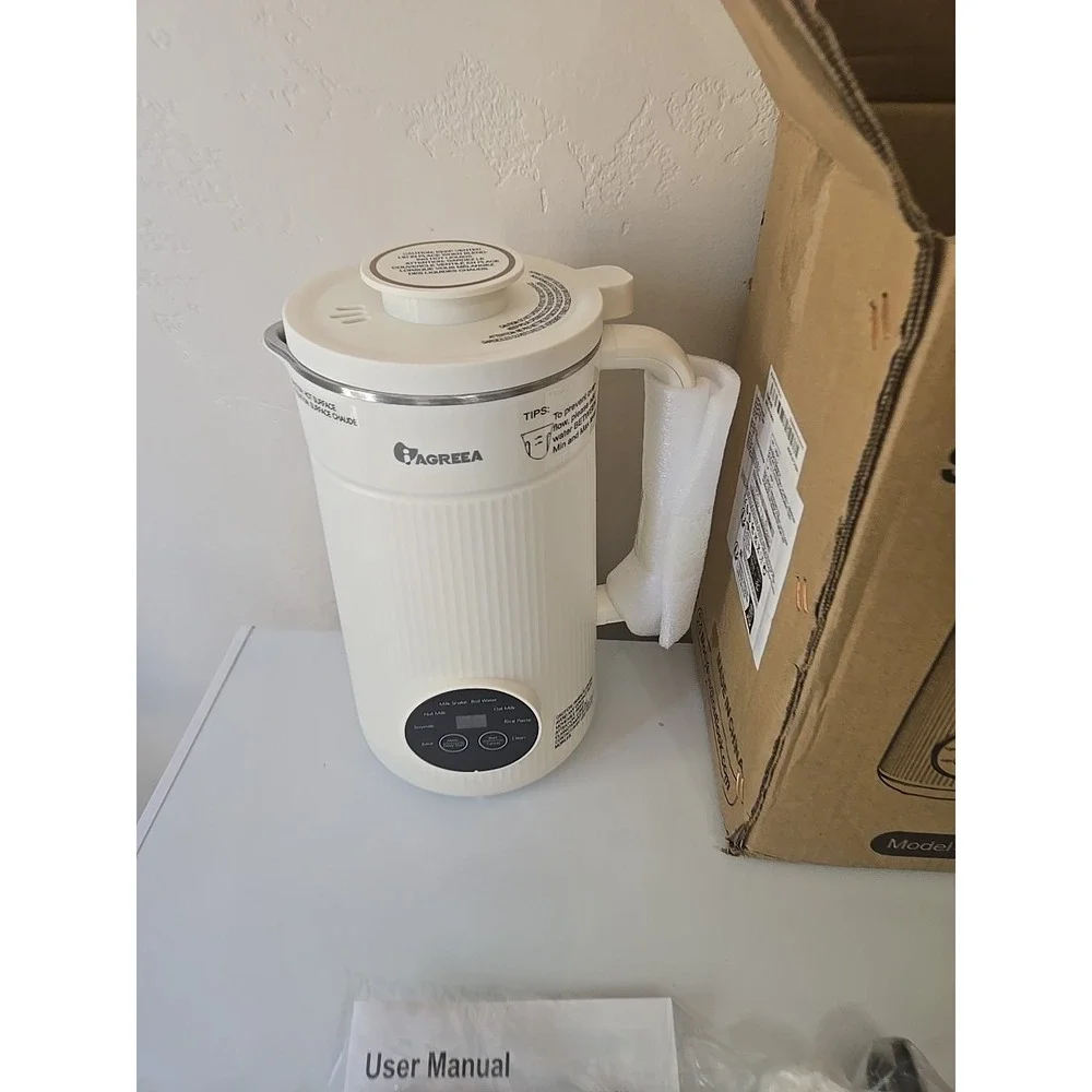 Agreea Soy Milk Maker New 8-in-1 Nut Oat Almond Plant Based Machine 35oz 1000ml